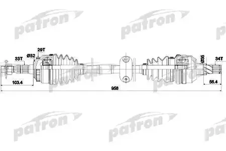 PATRON PDS0432 Полуось