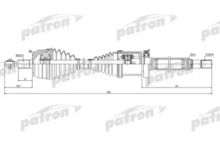 PATRON PDS0444 Полуось