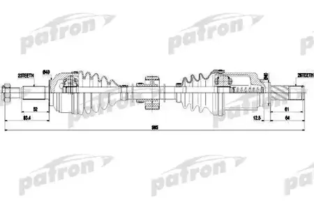 PATRON PDS0453 Полуось