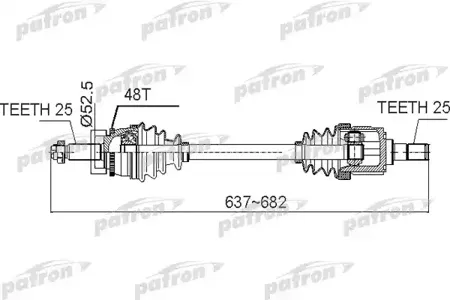 PATRON PDS0518 Полуось
