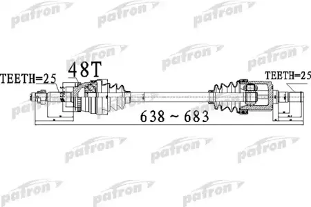 PATRON PDS0521 Полуось