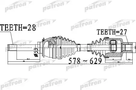 PATRON PDS0533 Полуось