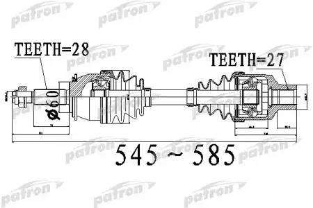 PATRON PDS0534 Полуось