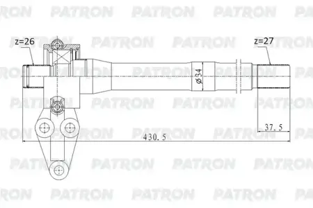 PATRON PDS0558 Вал приводной