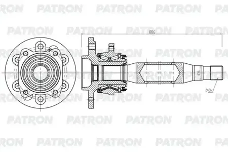 PATRON PDS0563 Вал приводной