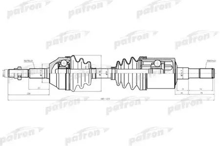 PATRON PDS0616 Полуось