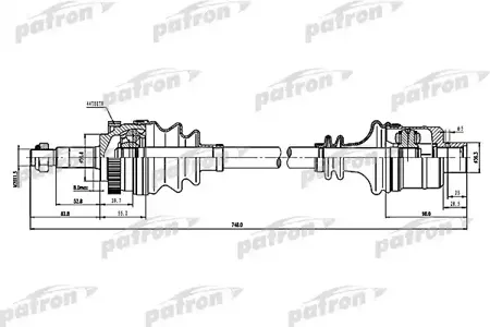 PATRON PDS1595 Полуось привода
