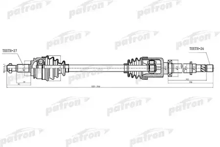 PATRON PDS4994 Полуось привода