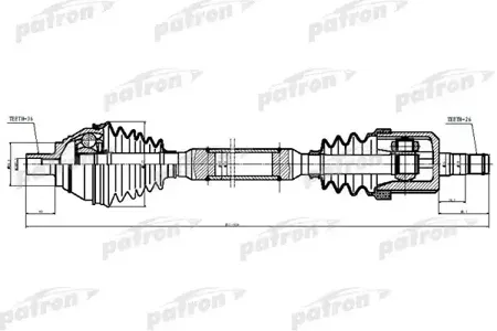 PATRON PDS6877 Полуось привода