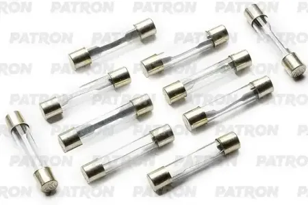 PATRON PFS076 Предохранитель пласт.коробка 10шт AGC Fuse 20A стекло 6.35x32mm