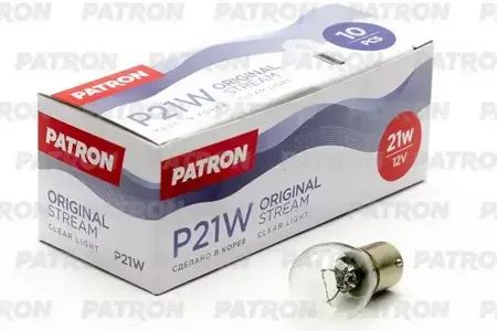 PATRON PLS2521 Лампа P21W 12V 21W BA15s