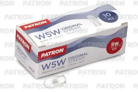 PATRON PLT10125 Лампа W5W 12V 5W W2,1x9,5d