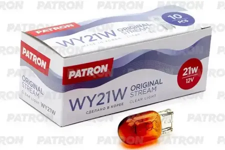 PATRON PLWY21W Лампа WY21W 12V 21W W3x16d AMBER