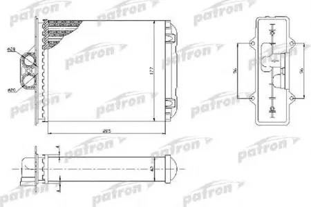 PATRON PRS2050 Радиатор Opel Vectra 95-