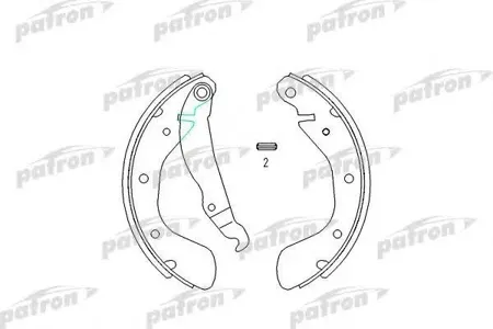 PATRON PSP334 Колодки торм.барабанные Opel Astra F 91-98, Astra F Van 91-99, Astra F хечбэк 91-98, Astra F кабрио 93-01