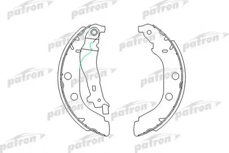 PATRON PSP547 Колодки торм.барабанные Peugeot 406 95-04, 406 BREAK 96-04