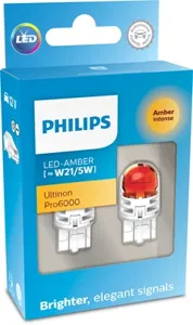 PHILIPS 11066AU60X2 Лампа сигнальная W21/5W LED amber 11066 AU60 12V X2 (к-т)