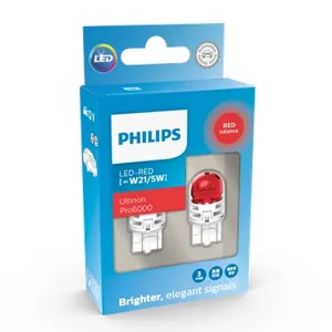 PHILIPS 11066RU60X2 Лампа сигнальная W21/5W LED red 11066 RU60 12V X2 (к-т)
