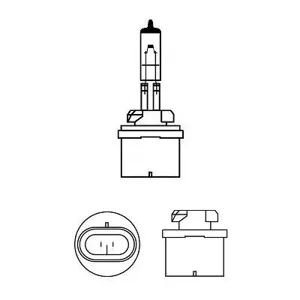 PHILIPS 12059C1 Лампа 12V 27W H27W1, карт.1 шт.