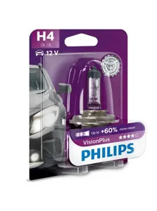 PHILIPS 12342VPB1 Лампа Philips H4 12V 6055W P43t VISION Plus (blister - 1 шт.)