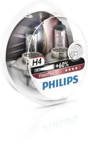 PHILIPS 12342VPS2 Лампа H4 Vision Plus 12V (6055W) в блистере 2шт