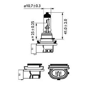 PHILIPS 12360C1 Лампа PHILIPS галогеновая H8 PGJ19-1 12W