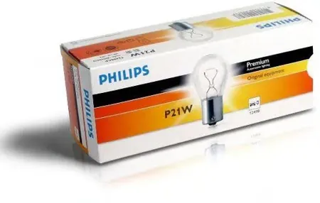 PHILIPS 12498CP Лампа Одноконтактн. p21w 12v 21w ba15s