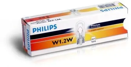 PHILIPS 12516CP Лампа PHILIPS галогеновая W1.2W W2x4.6D 1.2W