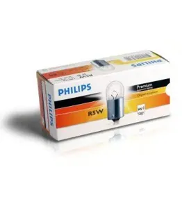 PHILIPS 12821CP Лампа PHILIPS галогеновая R5W BA15S 5W