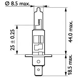 PHILIPS 13258MLC1 Лампа накаливания H1 24В 70Вт