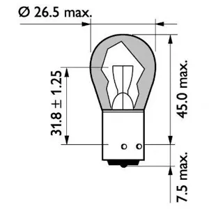 PHILIPS 13496MLCP Лампа PY21W 13496 ML 24V (Картонная упаковка)
