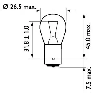 PHILIPS 13498MLCP Лампа накаливания P21W 24В 21Вт