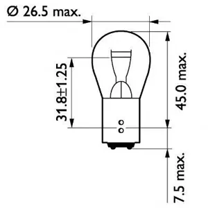 PHILIPS 13499CP Лампа 24 21+5 2-Х КОНТАКТНАЯ P215W PHILIPS