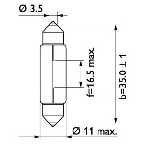 PHILIPS 13844CP Лампа PHILIPS галогеновая C5W SV8.5 5W