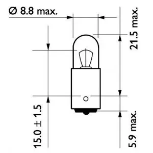 PHILIPS 13929B2 Лампа накаливания T4W 24В 4Вт