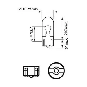 PHILIPS 13961CP Лампа 24 5 БЕЗ ЦОКОЛЯ W5W PHILIPS