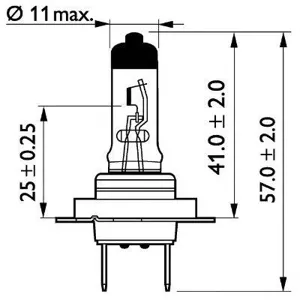 PHILIPS 13972MDBVB1 Лампа накаливания BlueVision H7 24В 70Вт