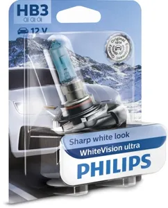 PHILIPS 9005WVUB1 Лампа галоген WhiteVision ultra HB3 12В 60Вт, 1шт