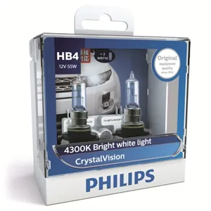 PHILIPS 9006CVSM Лампа HB4FIT 9006 Crystal Vision 12.8V 55W P22D (Блистер 1 шт.)