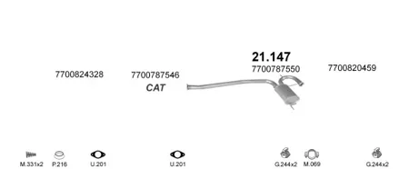 POLMOSTROW 08683 Предглушитель выхлопных газов
