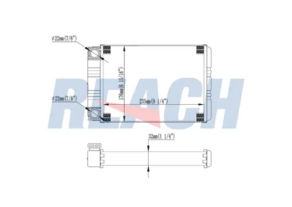 REACH 11812295 Радиатор отопителя
