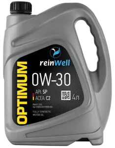 REINWELL 4952 Масло моторное синт. 0W30 4л ACEA С2, API SP