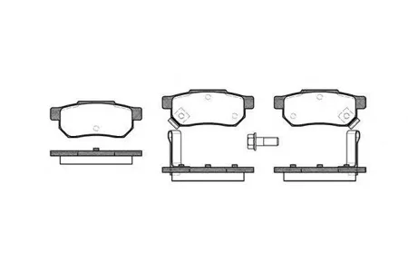 REMSA 023302 Колодки торм.задние Honda Civic 1.4-1.6 87-01 Prelude 2.0 88-92