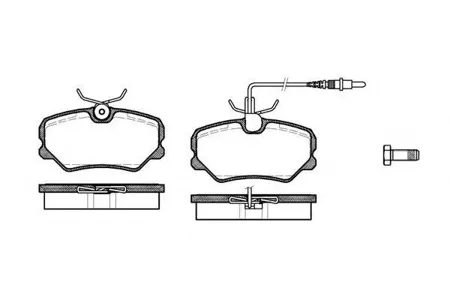 REMSA 026202 Колодки торм.передние Peugeot 405 1.4-1.9D 87-95