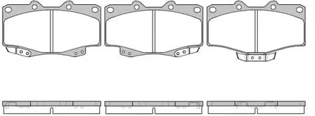 REMSA 031504 Колодки торм.передние Toyota Land Cruiser 4.0-4.2TD 90>4 Runner 2.4-3.0TD 87-96