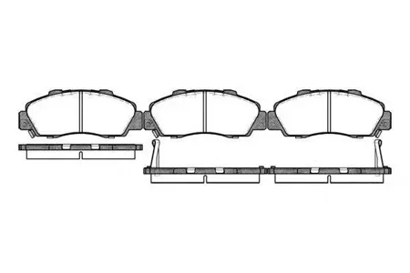 REMSA 035102 Колодки торм.передние Honda Accord 2.0-3.0 90-03 Civic 1.8 16V 97-01