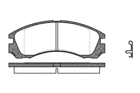 REMSA 035422 Колодки торм.передние =765FDB=572370B Mitsubishi Space Wagon 2.4GDi 98>Gear 2.0-2.5TD 95>