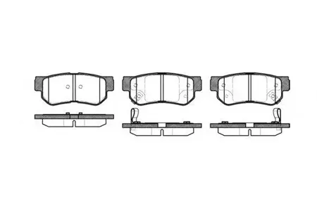 REMSA 074602 Колодки торм.задние =757 002B-SX=223411 Kia Magentis 01> Hyundai Sonata 2.0i-2.7i 98-01
