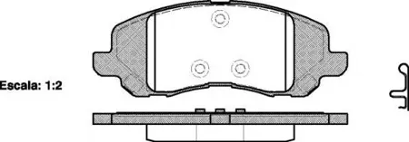 REMSA 080420 Колодки торм.передние =FDB1550 Chrysler Sebring 2.0 16V2.0CRDi 07>