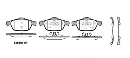 REMSA 084320 Колодки торм.передние Renault Grand Scenic Scenic II 1.4-2.0i1.5-2.0DCi 03-09